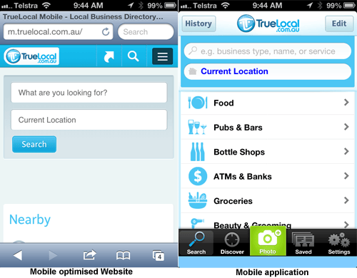 mobile optimised vs mobile app